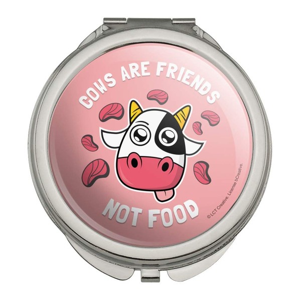 Cows are Friends Not Food Vegan Vegetarian Funny Humor Compact
