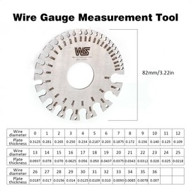 Wire/Metal Sheet Thickness Gauge & Round Cable Sheet Gage Set Welding Gage Plated Size Inspection Tool 2pcs