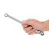 TEKTON 7/16 Inch Long Fixed/Flex Head 12-Point Ratcheting Box End