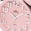 MPM Quality Design Metal Alarm Clock in Trendy Colours, Rose,