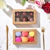 JCXGRVC 50pcs 7x4.33x1.5 Inch Brown Cookies Boxes with Window Bakery