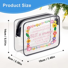 Christian Religious Gifts for Women Christian Makeup Bag Bible Verse Gifts Scripture Christmas Birthday Gifts for Her Friends Sister Cosmetic Bag Inspirational Gifts Motivational Gifts Toiletry Pouch