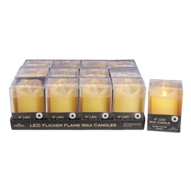 Kurt S. Adler 5-Inch Battery-Operated LED Honeycomb Candle with Flicker Flame (JEL0917)