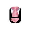 HISDERN Men's Tie Formal Stripes Tie with Pocket Square Set
