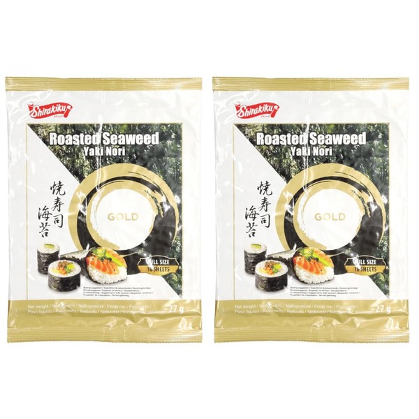 Shirakiku Japan Premium Roasted Sushi Nori Sheets - 10 Sheets
