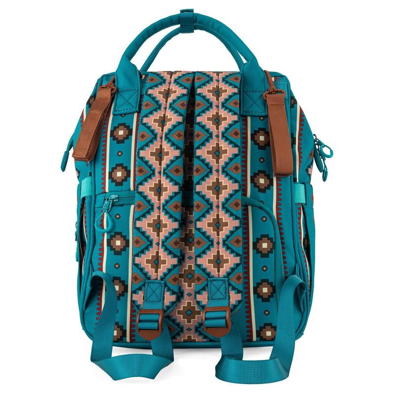 Wrangler Western Diaper Bag Aztec Backpack Organized Daypack-Cowgril Fashion:_Black