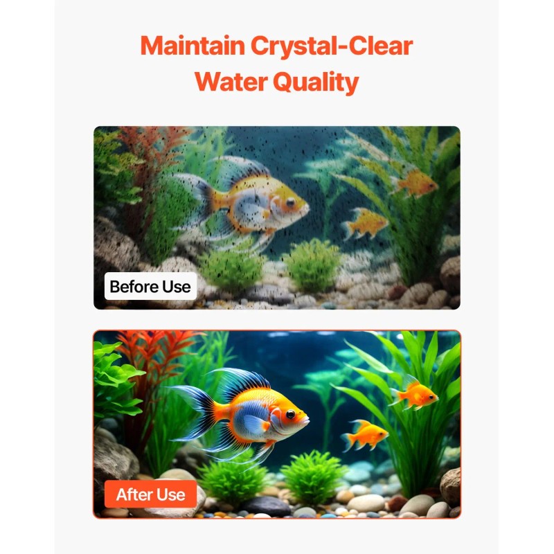 8 PCS Multi-Layer Filter Cotton for 2.5/3.5 Gal Fish Tank