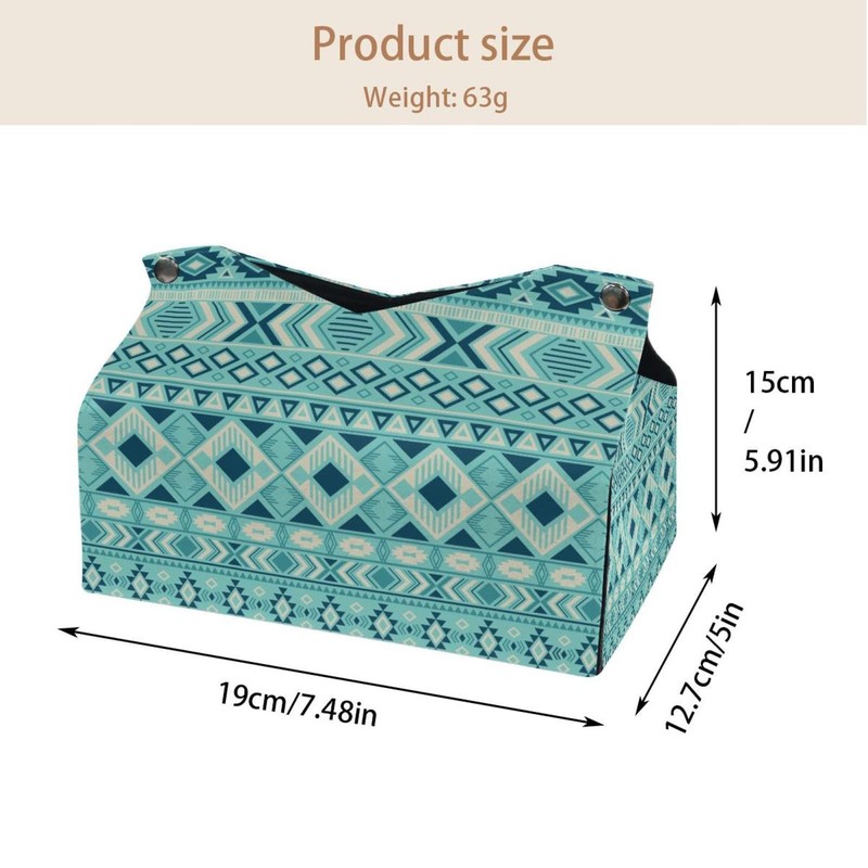 2 Pack Tissue Box Cover Holder, Human Skull Pattern Rectangle