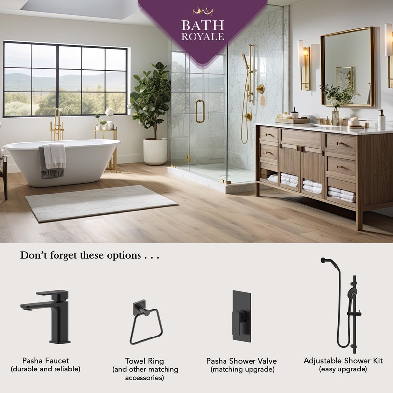 Bath Royale Pop Up Drain with Overflow - Brass Body