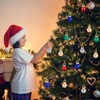 Pack of 100 Mini Christmas Baubles Set, Christmas Glitter, Tree