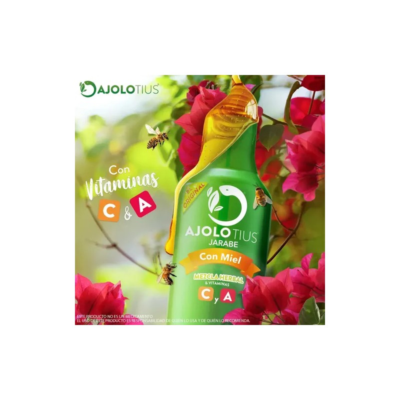 Ajolotius Jarabe Con Miel Extractos Herbales 250ml
