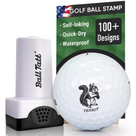Ball Tatt - Squirrel Golf Ball Stamp Marker Quick-Dry Self-Inking Stamper