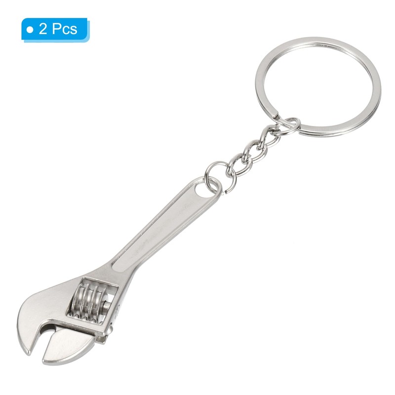 PATIKIL Mini Spanner Wrench Keychain, 2 Pack Multifunctional Hardware Tool