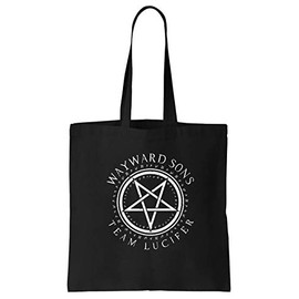 clothinx Team Lucifer King of Hell Shopping Bag, black
