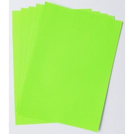 Fluorescent Green Fluorescent Sheets, Approx. A4 Size, 5 Sheets