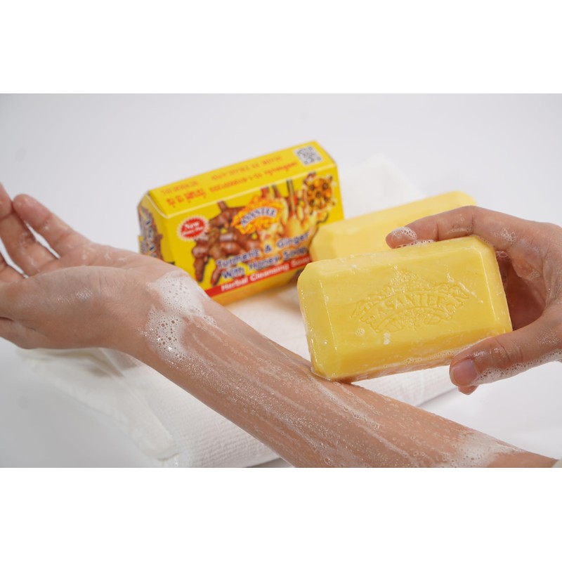 ASANTEE Tumeric & Ginger With Honey Cleansing Soap (Pack of
