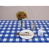 Kesfey Blue 137x274cm Gingham Plastic Tablecloths, Disposable Checkered Tablecloth Waterproof