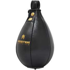 Meister SpeedKills Leather Speed Bag w/Lightweight Latex Bladder - Black - Small (7.5" x 5") (19 cm x 12.7 cm)