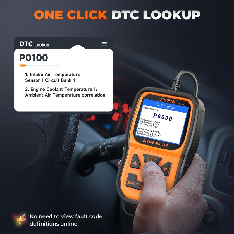 AUTOPHIX OM126P+ OBD2 Scanner, Vehicle Code Reader for Check Engine