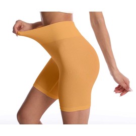 Hybrid & Company - Pantalones cortos para mujer, de cintura alta, para yoga, para correr, motociclista, gimnasio y leggings de longitud completa, Pantalones cortos ligeros Toba, X-Large