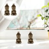 ledmomo Mini Buddha Statue Figurine, 2 Pieces Brass Figurine, Shakyamuni