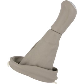 Recambo Gear Knob + Gear Stick Boot Set 5 Gears Suitable for Dacia Sandero I+II 2008-2020, Plug & Play, Car Gear Stick Gaiter, with Frame, Grey
