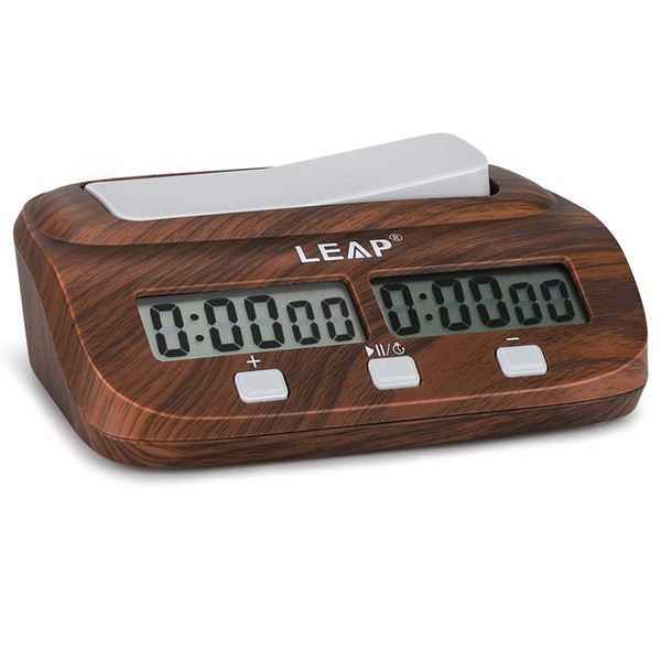 LEAP Chess Clock Timer, Digital Chess Timer Professional for Board Games Timer with Alarm Function for Chess Board/Countdown/Chinese Chess Game