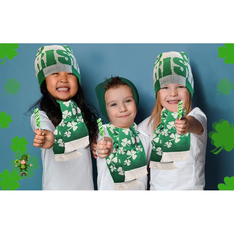 Fruidles St. Patrick's Day Twist Lollipops, Party Favor Box, Individually