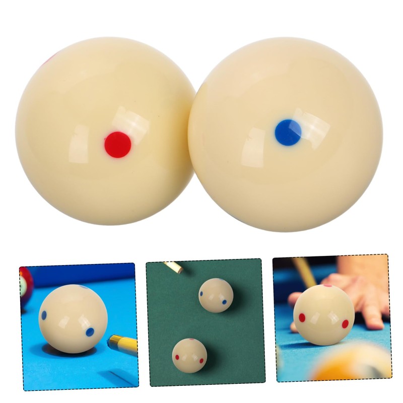 Mikinona 2pcs Billiard Training Balls with Six Durable Cue Balls