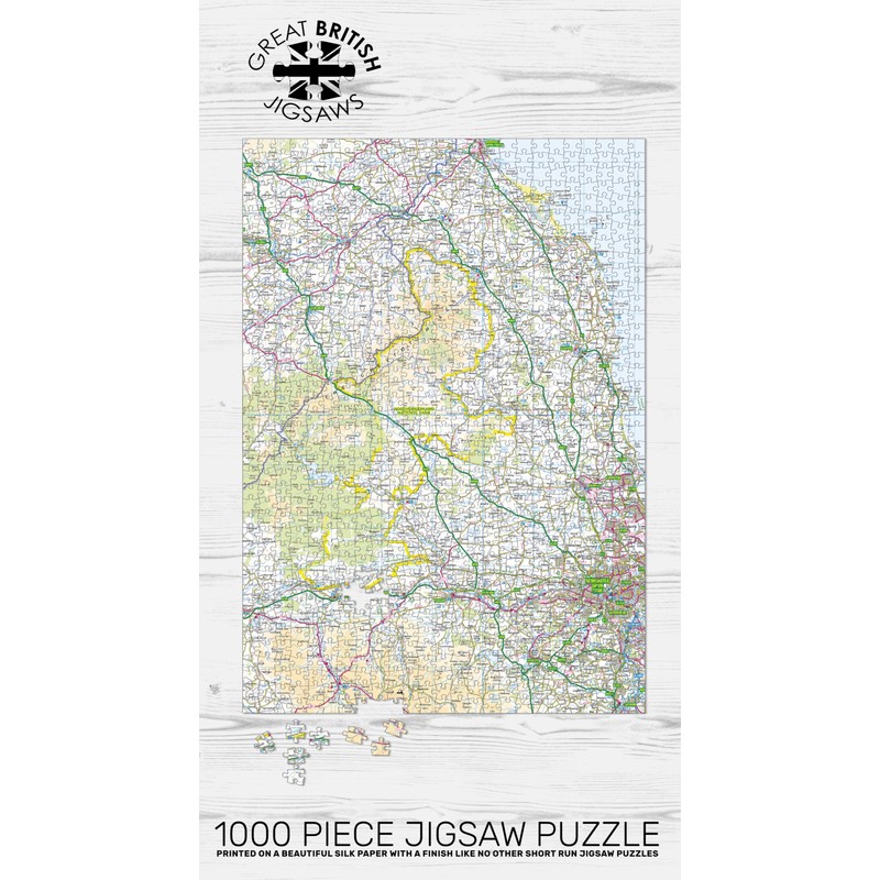 Pieceful Maps Jigsaw Puzzle 'Northumberland' 1000 Piece - Great British