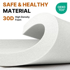 Gaialoop 4 INCH Thick Foam Camping Mattress [Car/Tent/Cot] 30D Foam Portable Floor Sleeping Mat Cot Pad Roll Up Mattress for Guests Sleepovers RV Truck Camper