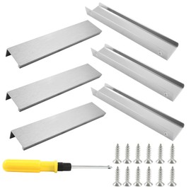 Cionyce 12 Pack Hidden Cabinet Pulls 5.9"/150mm Finger Edge Pulls Brushed Silver Concealed Handles Aluminum Dresser Tab Pulls for Wardrobe,Cupboard,Kitchen