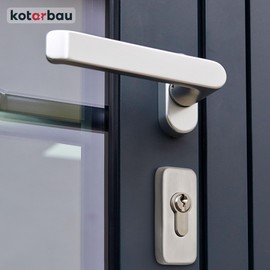 KOTARBAU® Keyhole Cover 74 x 34 mm Stainless Steel Rosette Door Lock Cover Door Cylinder Rosette Protective Rosette Door Rosette Safety Shield Protective Rosettes for Lock Cylinder Lock Rosette Pack