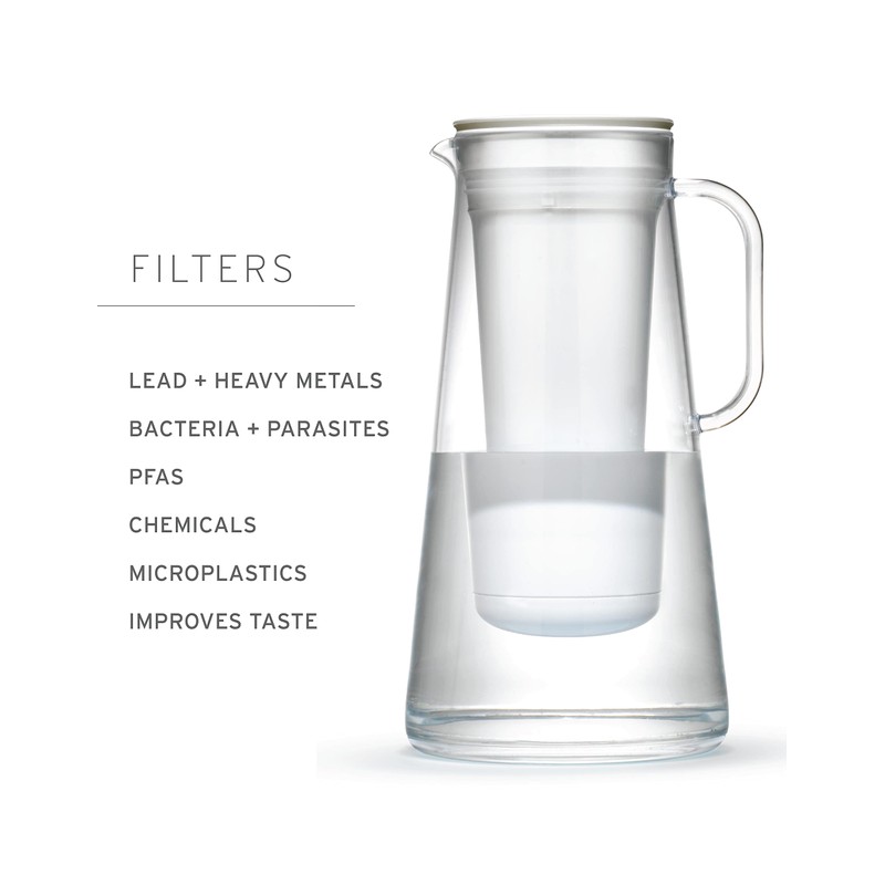 LifeStraw Home – Water Filter Pitcher, 7-Cup, Seafoam, BPA Free