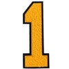 1 PCS 4.0" Yellow Chenille Number Patches, Iron on Patches