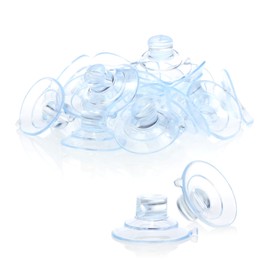 com-four® 20x Suction cup holder for fairy lights - Suction hooks as door hanging tools - Holder with suction cup for decoration at celebrations (020 pieces - transparent)