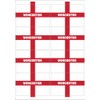 Worcester England Flag Rectangular Matt Paper Stickers A4 Sheet of