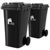EconoHome Outdoor Garbage Can with Lid - 32 Gallon Trash