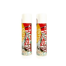 Chicken Poop Lip Balm Simone Chickenbone Outdoors Duo Moisturizer with SPF 30 for Dry Chapped Lips, 0.15 oz, Pack of 2