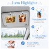 2-Pack Car Sun Visor Photo Holders, Scalloped Acrylic Magnetic Frames