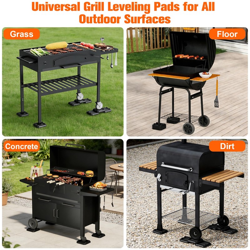 8Pcs 1/4" Grill Leveling Shims Kit Compatible with Blackstone &