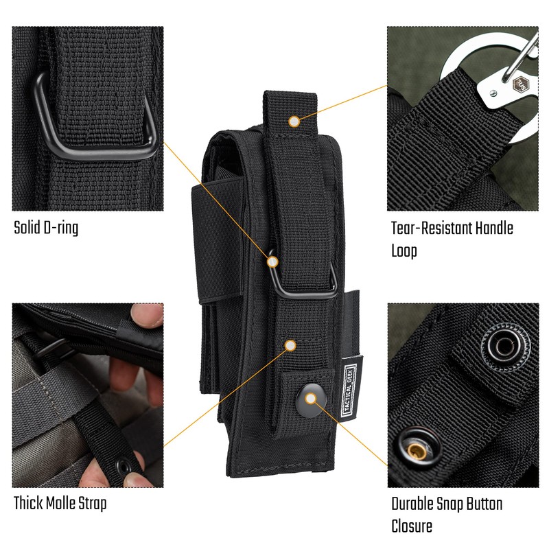 TACTICAL GEEK EXT8 EDC Belt Organizer, Molle Multitool Sheath, Nylon