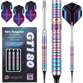 WIN.MAX Darts Soft Tip Set - 90% Tungsten Soft Tip Darts Set Professional 18 Grams Soft Darts Pro Dart Set with Extra 3 Flights