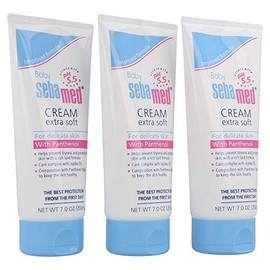 Sebamed Baby Cream Extra Soft 200mL Crema para bebé, Blanco, Paquete de 3
