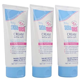 Sebamed Baby Cream Extra Soft 200mL Crema para bebé, Blanco, Paquete de 3