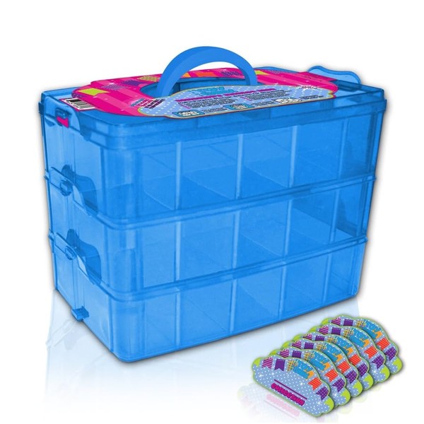 Holds 600 - Tiny Toy Box Storage Case Organizer Container