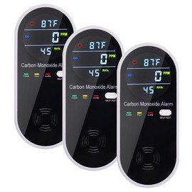 3-in-1 Carbon Monoxide Detectors, Portable Carbon Monoxide Detector for Travel with Temperature & Humidity Display, Carbon Monoxide Detector Plug in Wall for Home/RV, Accurate & Easy to Install 3