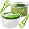 Kreapa 2 Pack Guacamole Keeper, With Green Airtight Lid And