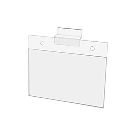 Marketing Holders 5 1/2"W x 3 1/2"H Slatwall Sign Holder Pack of 10 Top Side Loading Flyer Media Frame Retail Store Merchandise Price Name Tag Vertical Literature Document Poster Display