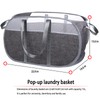 Pop-Up Laundry Basket，collapsible Mesh Laundry Hamper– With Extended Shoulder Straps,